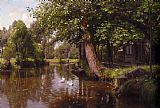 Peder Mork Monsted On the River painting